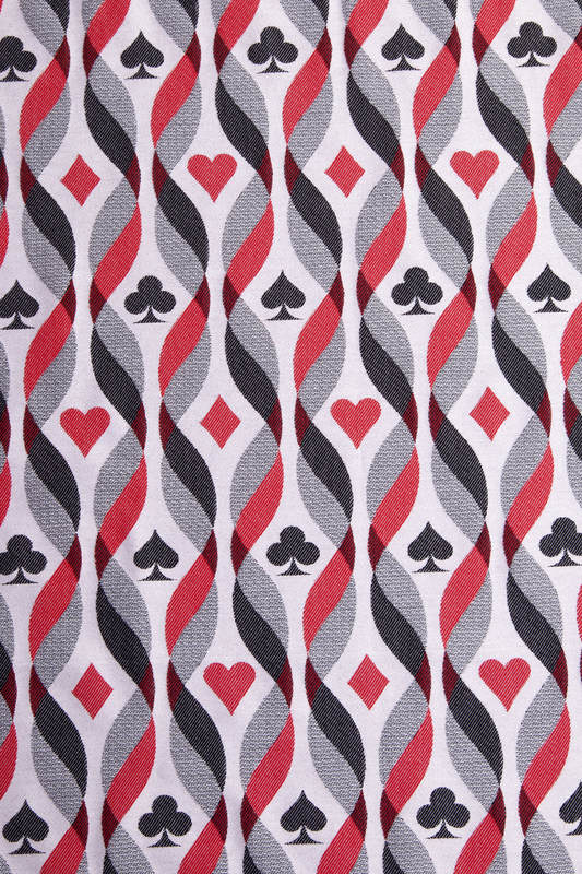 Baby Wrap, Jacquard Weave (100% cotton) - QUEEN OF HEARTS - size M #babywearing