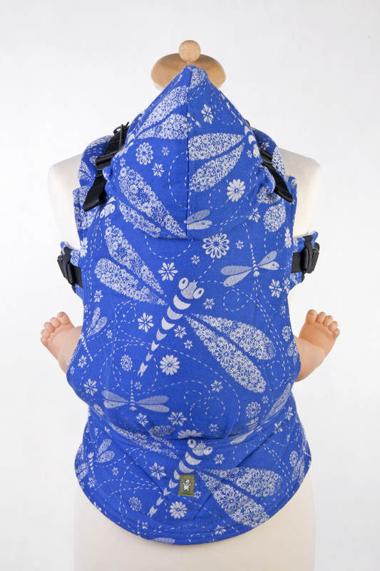 Nosidełko Ergonomiczne z tkaniny żakardowej 100% bawełna , Toddler Size, WAŻKI NIEBIESKI Z BIAŁYM - Druga Generacja #babywearing