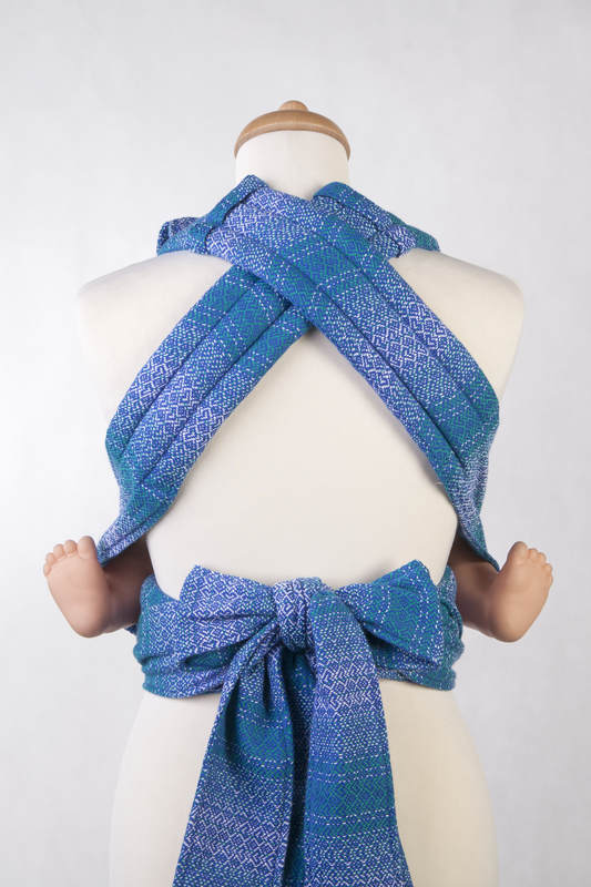 Mei Tai Mini avec capuche/ jacquard / 100 % coton / LITTLE LOVE OCEAN  #babywearing