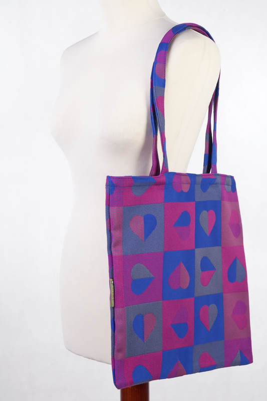 Shopping bag made of wrap fabric (100% cotton) - HEARTBEAT - CHLOE  #babywearing