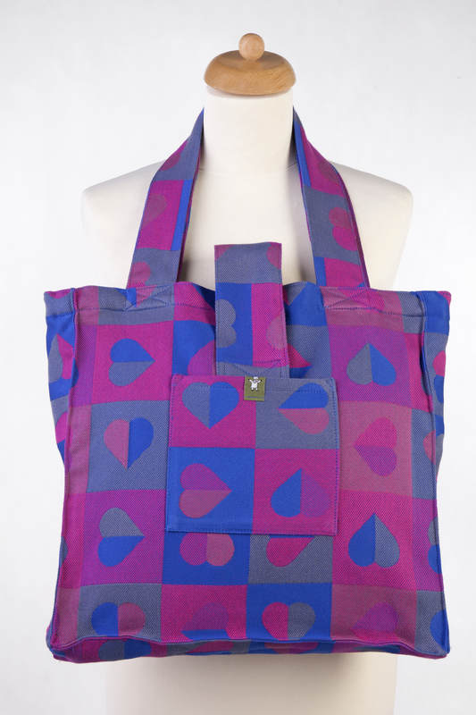 Shoulder bag made of wrap fabric (100% cotton) - HEARTBEAT - CHLOE - standard size 37cmx37cm #babywearing