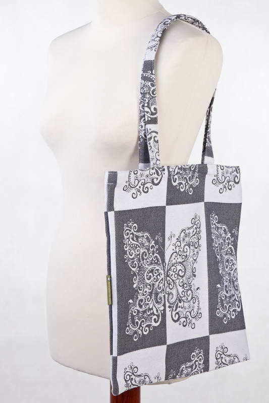Shopping bag made of wrap fabric (100% cotton) - SILVER BUTTERFLY  #babywearing