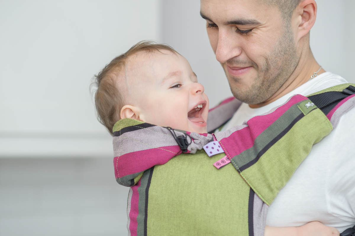 Ensemble protège bretelles et sangles pour capuche (60% coton, 40% polyester) LIME KHAKI #babywearing