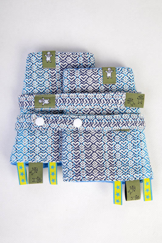 Drool Pads & Reach Straps Set, (60% cotton, 40% polyester) - LITTLE LOVE - BREEZE #babywearing