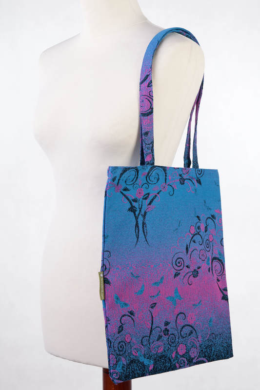 Shopping bag made of wrap fabric (100% cotton) - DREAM TREE BLUE & PINK  #babywearing