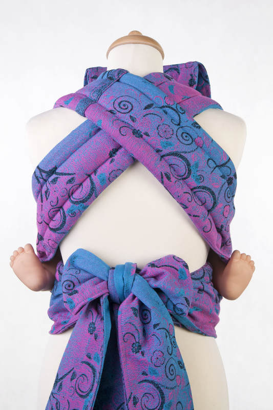 Mei Tai carrier Toddler with hood/ jacquard twill / 100% cotton /  DREAM TREE BLUE & PINK #babywearing