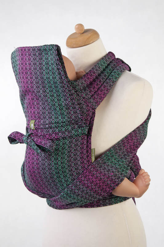 Mei Tai carrier Mini with hood/ jacquard twill / 100% cotton /  LITTLE LOVE - ORCHID #babywearing