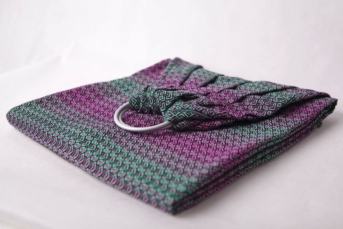Żakardowa chusta kółkowa do noszenia dzieci, bawełna - LITTLE LOVE - ORCHIDEA - long 2.1m #babywearing