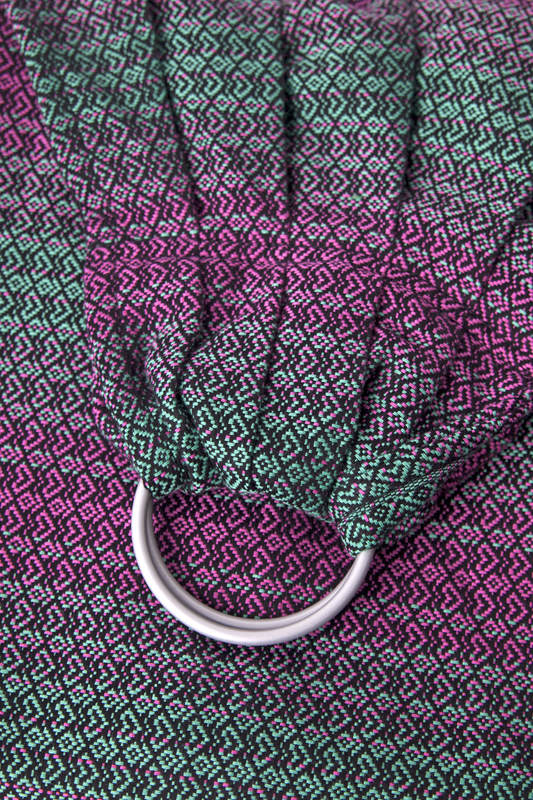 Żakardowa chusta kółkowa do noszenia dzieci, bawełna - LITTLE LOVE - ORCHIDEA - long 2.1m #babywearing