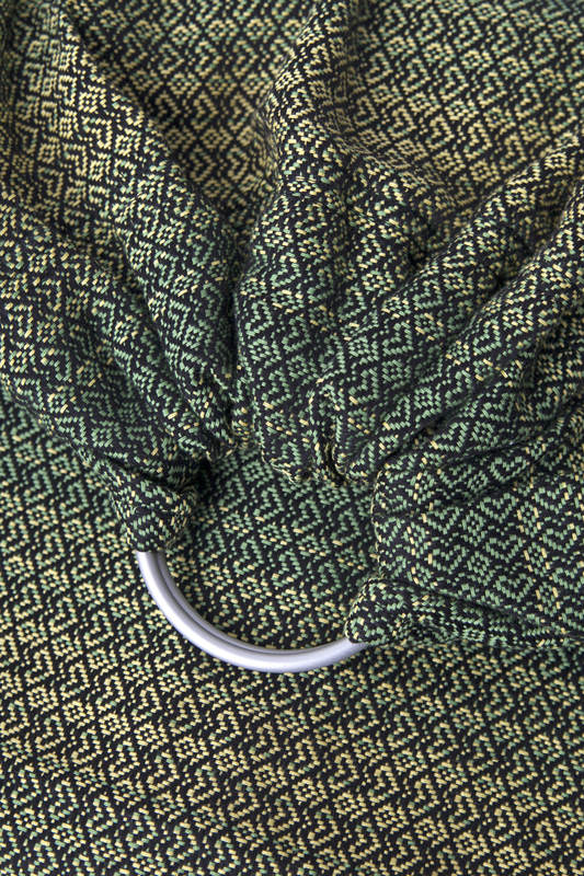 RingSling, Jacquardwebung (100% Baumwolle), Raffung an den Ringen - LITTLE LOVE LEMON TREE - long 2.1m #babywearing