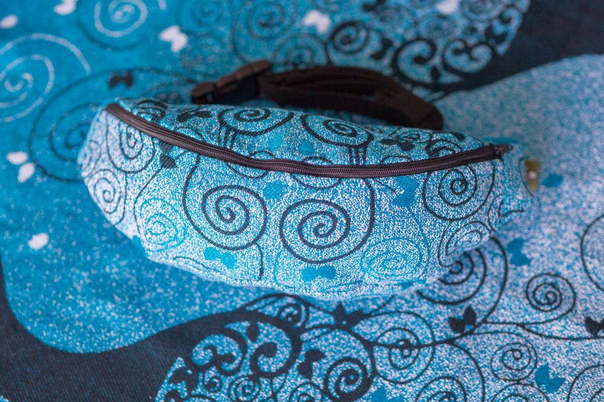 Waist Bag made of woven fabric, (100% cotton) - BLUE PRINCESSA #babywearing