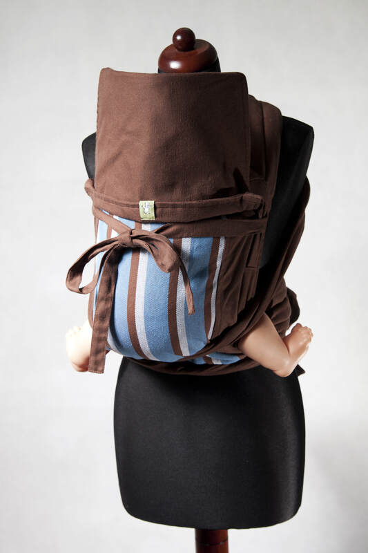 Nosidełko dla dzieci MEI-TAI, bawełna	skośno-krzyżowa, z kapturkiem #babywearing