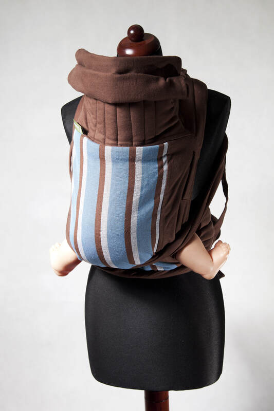 Nosidełko dla dzieci MEI-TAI, bawełna	skośno-krzyżowa, z kapturkiem #babywearing