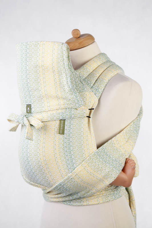 Mei Tai carrier Toddler with hood/ jacquard twill / 100% cotton /  LITTLE LOVE - GOLDEN TULIP #babywearing