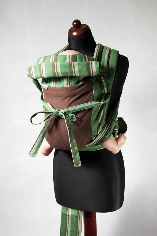 Nosidełko dla dzieci MEI-TAI, bawełna	skośno-krzyżowa, z kapturkiem #babywearing