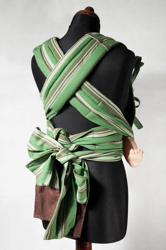 Nosidełko dla dzieci MEI-TAI, bawełna	skośno-krzyżowa, z kapturkiem #babywearing