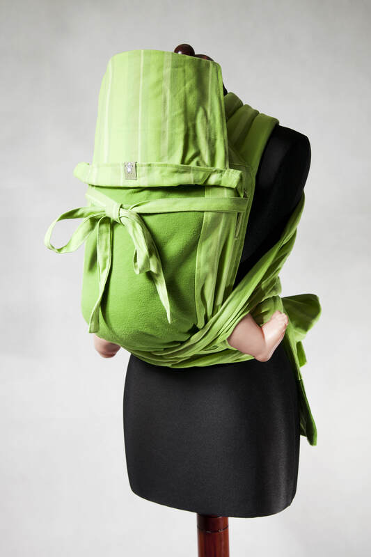 Nosidełko dla dzieci MEI-TAI, bawełna	skośno-krzyżowa, z kapturkiem #babywearing
