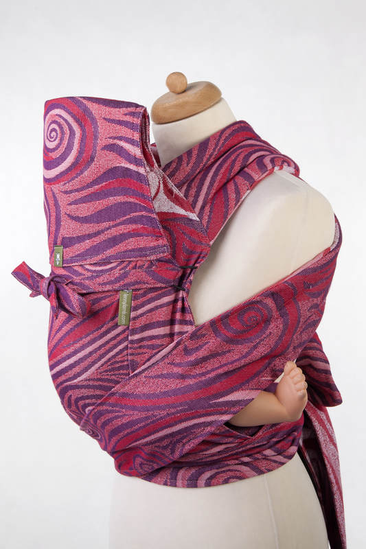 Mei Tai carrier Toddler with hood/ jacquard twill / 100% cotton /  MAROON WAVES #babywearing