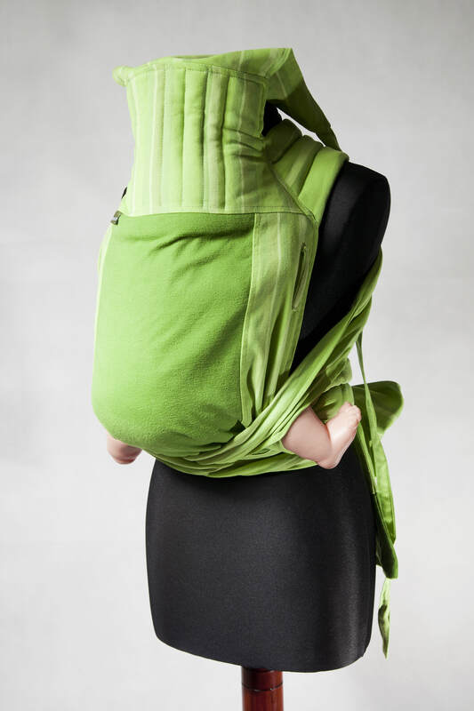Nosidełko dla dzieci MEI-TAI, bawełna	skośno-krzyżowa, z kapturkiem #babywearing