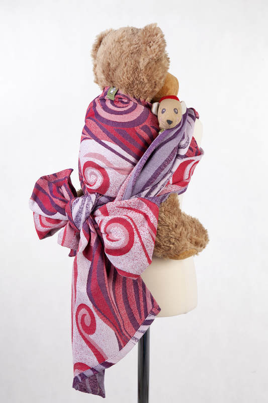Doll Sling, Jacquard Weave, 100% cotton - MAROON WAVES #babywearing