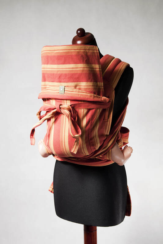 Nosidełko dla dzieci MEI-TAI, bawełna	skośno-krzyżowa, z kapturkiem #babywearing