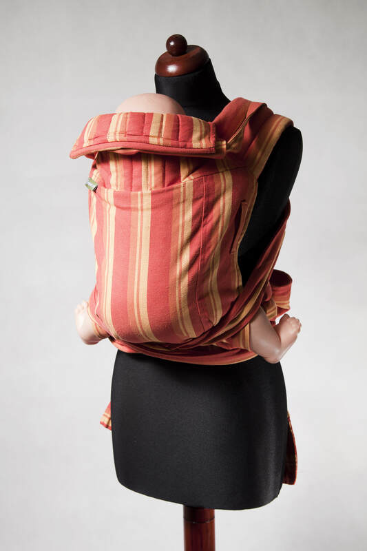 Nosidełko dla dzieci MEI-TAI, bawełna	skośno-krzyżowa, z kapturkiem #babywearing