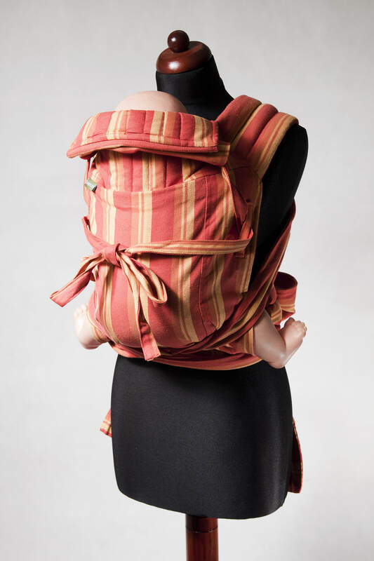 Nosidełko dla dzieci MEI-TAI, bawełna	skośno-krzyżowa, z kapturkiem #babywearing