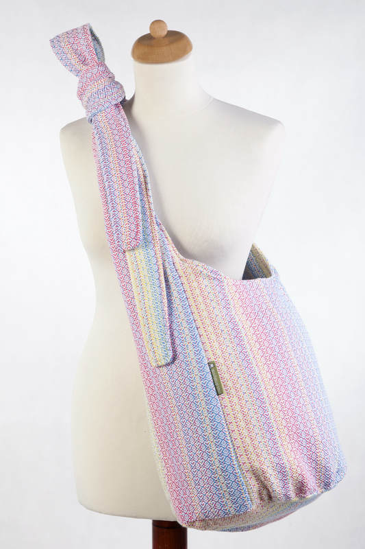 Hobo Bag made of woven fabric (60% cotton, 28% Merino wool, 8% silk, 4% cashmere) - LITTLE LOVE - DAZZLE #babywearing