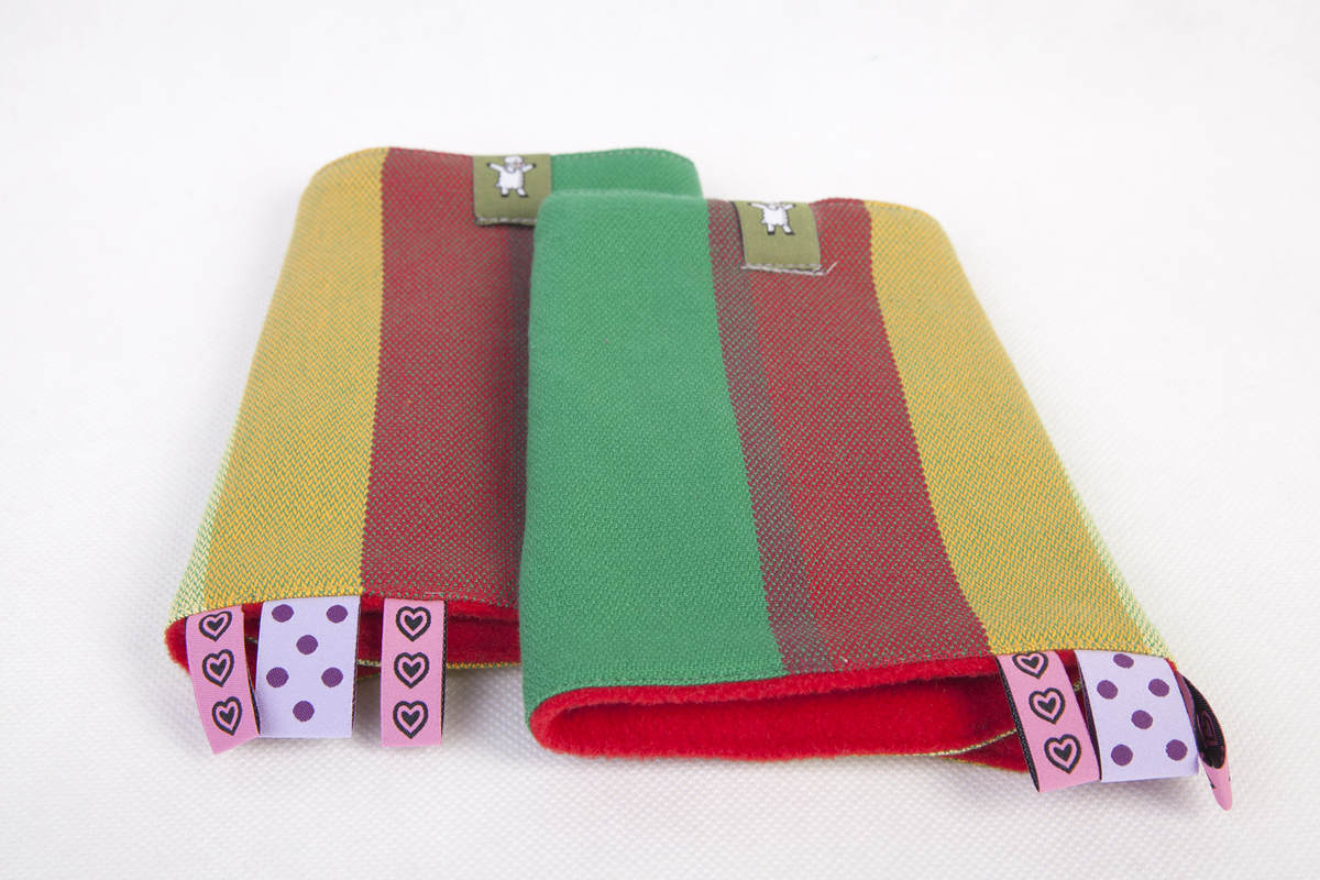 Drool Pads & Reach Straps Set, (60% cotton, 40% polyester) - INDIAN SUMMER #babywearing
