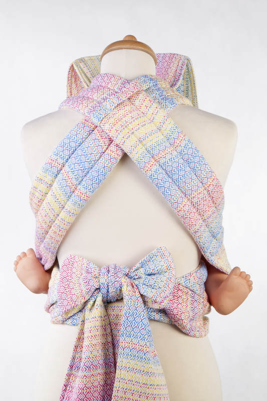 Mei Tai carrier Toddler with hood/ jacquard twill / 60% cotton, 28% Merino wool, 8% silk, 4% cashmere /  LITTLE LOVE - DAZZLE #babywearing