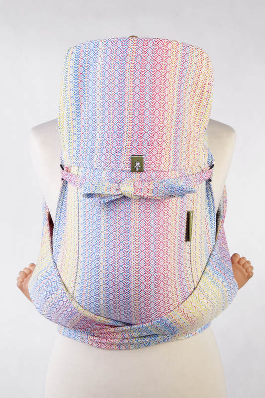 Mei Tai carrier Toddler with hood/ jacquard twill / 60% cotton, 28% Merino wool, 8% silk, 4% cashmere /  LITTLE LOVE - DAZZLE #babywearing