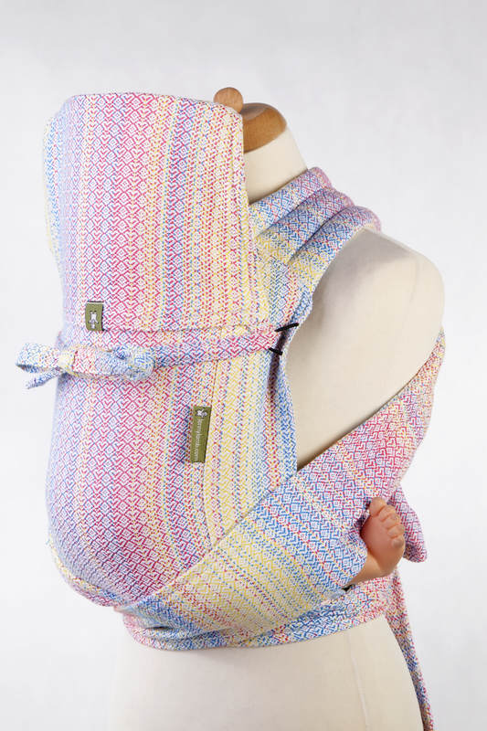 Mei Tai carrier Toddler with hood/ jacquard twill / 60% cotton, 28% Merino wool, 8% silk, 4% cashmere /  LITTLE LOVE - DAZZLE #babywearing