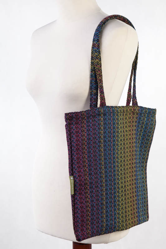 Shopping bag made of wrap fabric (60%  cotton, 28% Merino wool, 8% silk, 4% cashmere) - LITTLE LOVE - DELIGHT  #babywearing