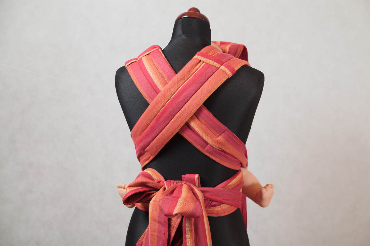 Nosidełko dla dzieci MEI-TAI MINI, bawełna, splot diamentowy, z kapturkiem, Indie #babywearing