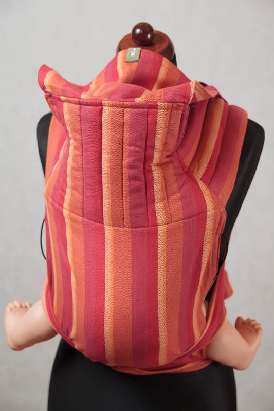 Nosidełko dla dzieci MEI-TAI MINI, bawełna, splot diamentowy, z kapturkiem, Indie #babywearing