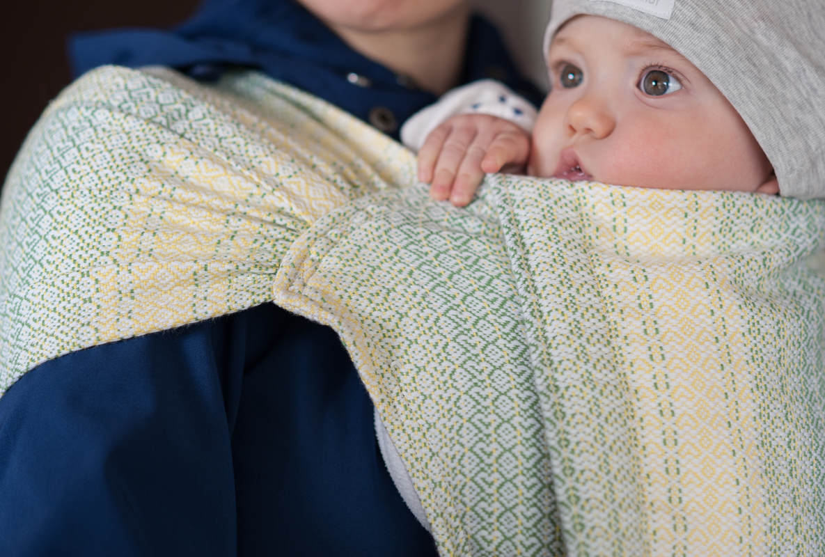 WRAP-TAI carrier Toddler with hood/ jacquard twill / 100% cotton / LITTLE LOVE - GOLDEN TULIP #babywearing