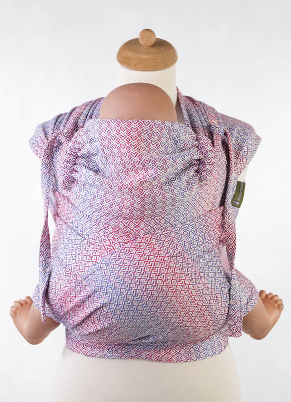 WRAP-TAI portabebé Mini con capucha/ jacquard sarga/100% algodón/ LITTLE LOVE - HAZE #babywearing
