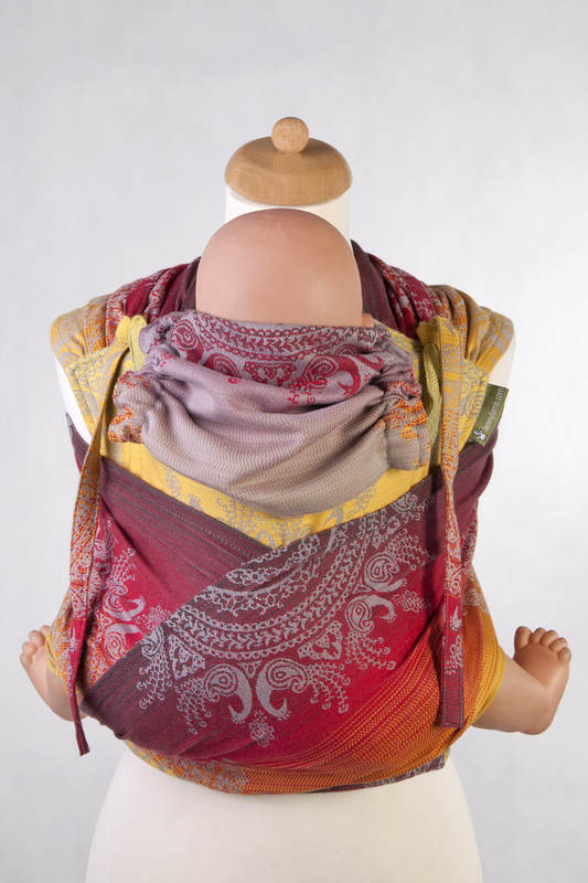 WRAP-TAI carrier Toddler with hood/ jacquard twill / 100% cotton / ROYAL INDIAN PEACOCK #babywearing