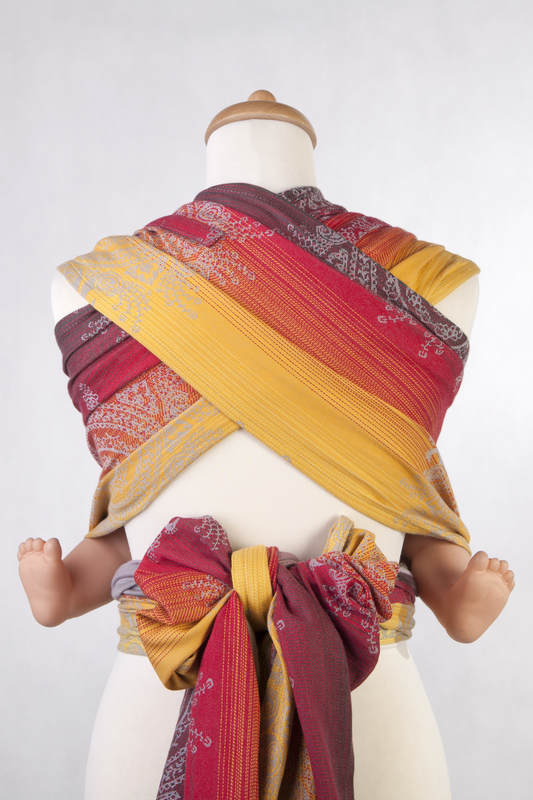 WRAP-TAI carrier Mini with hood/ jacquard twill / 100% cotton / ROYAL INDIAN PEACOCK #babywearing