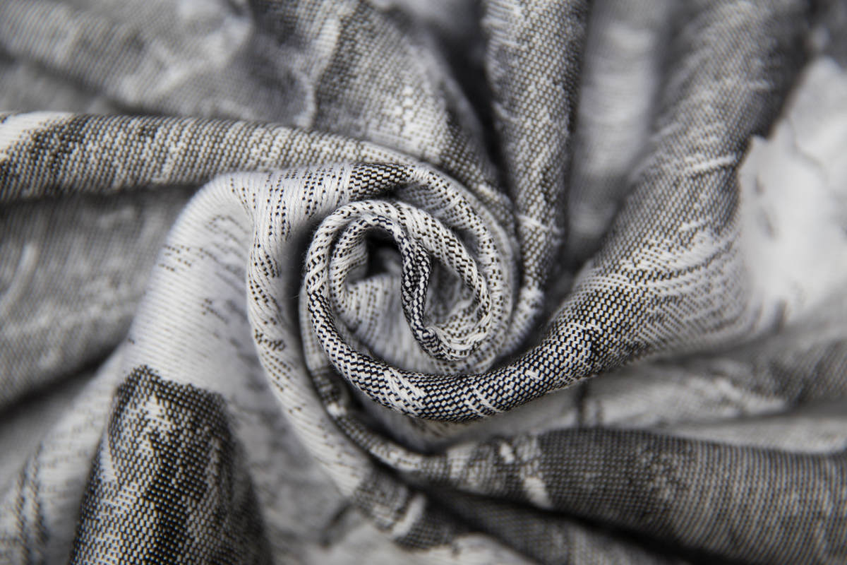 Baby Wrap, Jacquard Weave (100% cotton) - GALLEONS BLACK  & WHITE - size M #babywearing