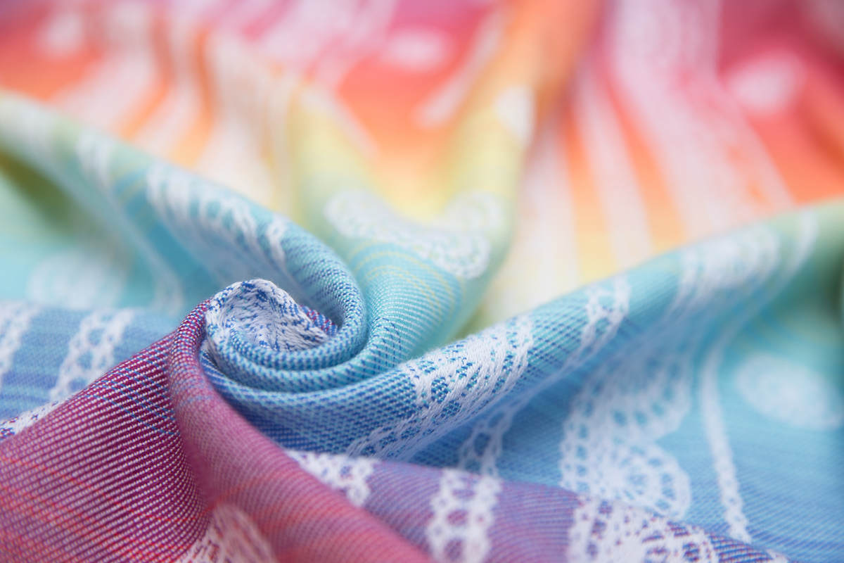 RAINBOW LACE, jacquard weave fabric, 100% cotton, width 140cm, weight 280 g/m² #babywearing