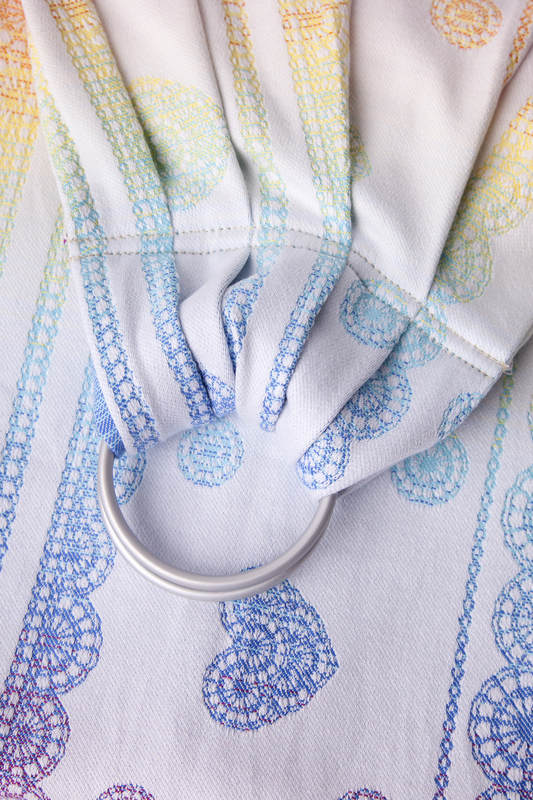 Ringsling, Jacquard Weave (100% cotton) - RAINBOW LACE Reverse  - long 2.1m #babywearing