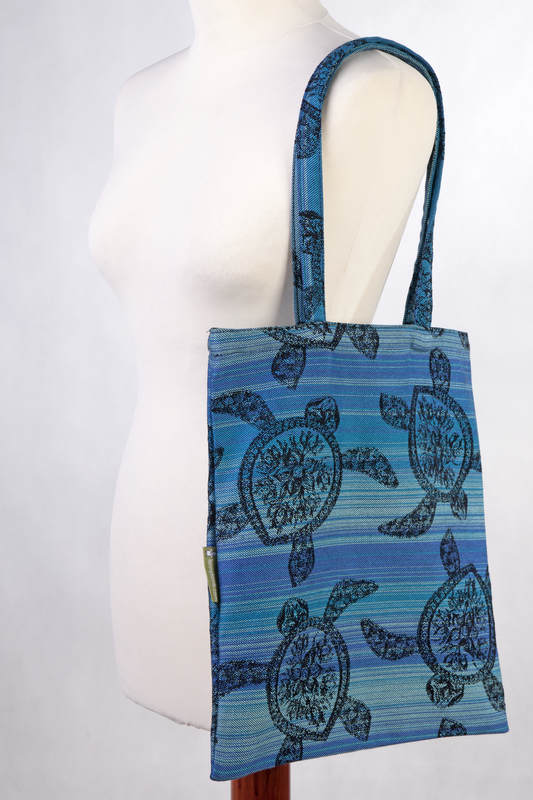 Shopping bag made of wrap fabric (100% cotton) - SEA ADVENTURE DARK  (grade B) #babywearing