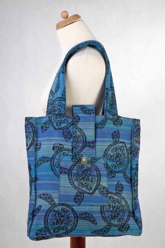 Shoulder bag made of wrap fabric (100% cotton) - SEA ADVENTURE DARK - standard size 37cmx37cm (grade B) #babywearing