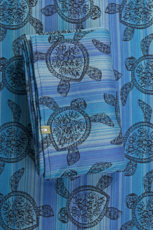 SEA ADVENTURE DARK, jacquard weave fabric, 100% cotton, width 140cm, weight 280 g/m² #babywearing