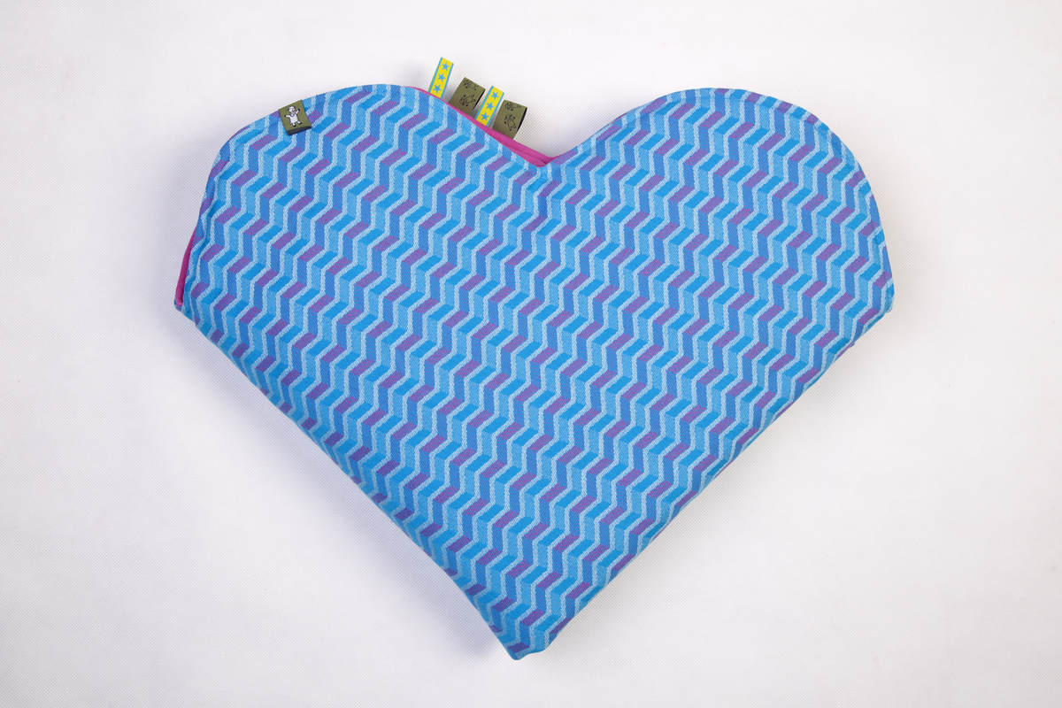 Lenny Baby Mat  (Outer layer-100% cotton, Stuffing-100% polyester) - ZIGZAG TURQUOISE & PINK #babywearing
