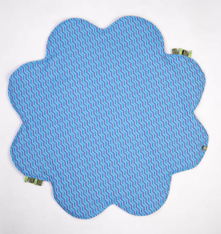 Lenny Baby Mat  (Outer layer-100% cotton, Stuffing-100% polyester) - ZIGZAG TURQUOISE & PINK #babywearing