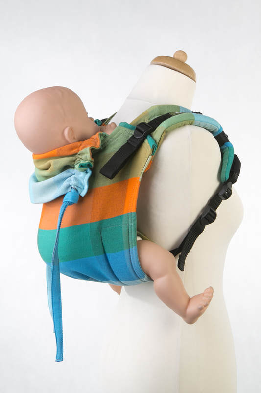 Lenny Buckle Onbuhimo baby carrier, standard size, broken-twill weave (100% cotton) - ORANGE TREE #babywearing