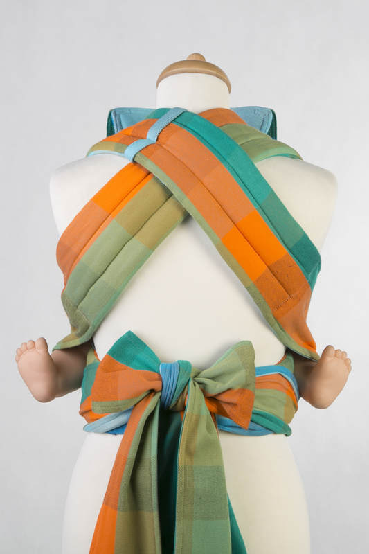 MEI-TAI carrier Toddler, broken-twill weave - 100% cotton - with hood, ORANGE TREE #babywearing