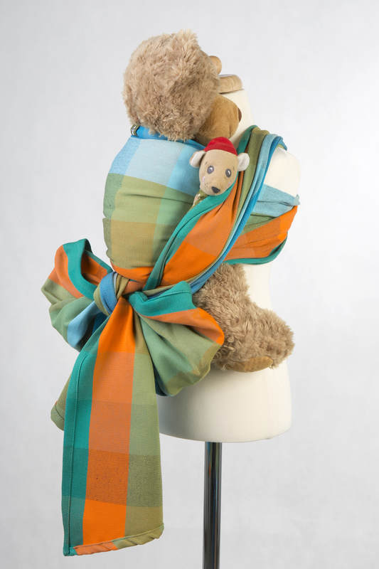 Fular portamuñecos, sarga cruzada, 100% algodón - ORANGE TREE #babywearing